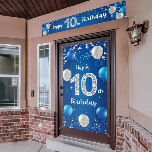 Miniatura 21 de Juego de carteles de feliz cumpleaños número 100 para puerta, porche, decoración de cumpleaños de 100 años, suministros de fiesta para hombres