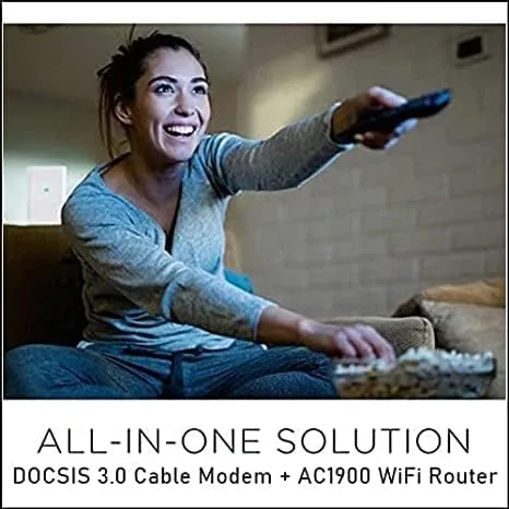 Miniatura 4 de Motorola MG7550 módem enrutador Wi-Fi combo con potencia mejorada, aprobado por Comcast Xfinity, Cox, Charter Spectrum-Velocidad Wi-Fi AC1900