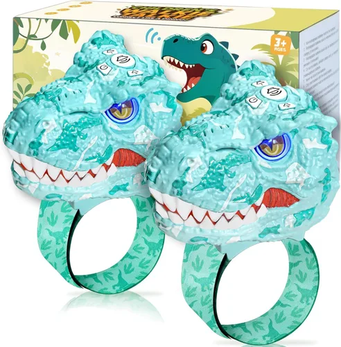 Miniatura 14 de Vvinca Walkie Talkies de dinosaurio para niños, paquete de 2 – Juguetes de juguete al aire libre para niños de 3 a 12 años, 1000 pies de largo