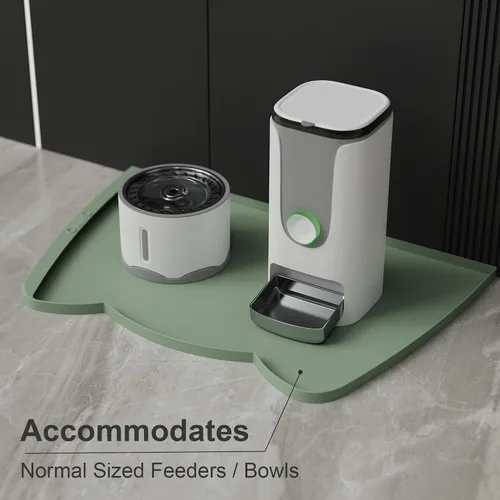 Miniatura 74 de OHMO - Tapete de silicona para alimentos para gatos, tapete de alimentación de mascotas para el piso, antideslizante e impermeable, bandeja de agua