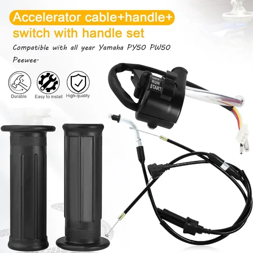 Miniatura 5 de Interruptor de arranque de carcasa del acelerador para manillar y palanca de freno izquierda derecha para Yamaha PW50 PY50 Peewee Y-Zinger
