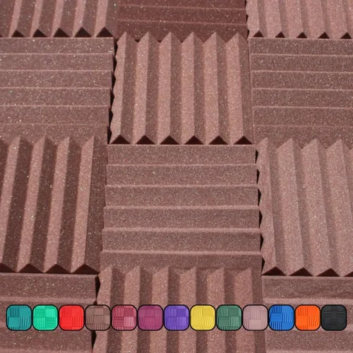 Miniatura 20 de Paneles de espuma acústica profesional estilo cuña de 12 x 12 x 2 pulgadas, paquete de 4, espuma de estudio para amortiguación de sonido e Carbón