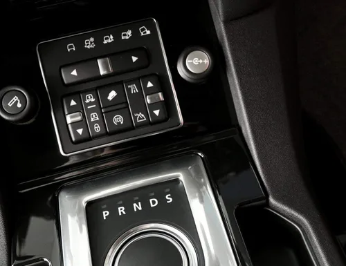 Miniatura 5 de YIWANG Adhesivo ABS cromado para panel de cambio de marchas, 2 unidades, para Land Rover Discovery 4 2012-2017 Accesorios de coche (negro brillante)