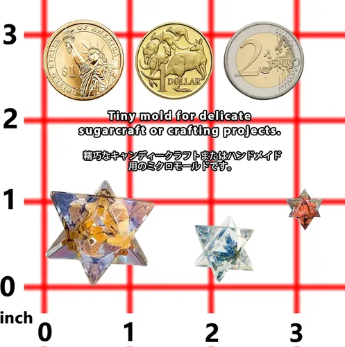 Miniatura 4 de Molde de silicona 3D Merkaba Chakra Stones Geométrico UV Resina Fundición con 5 botellas aplicadoras de punta de precisión, paquete de 8 collares