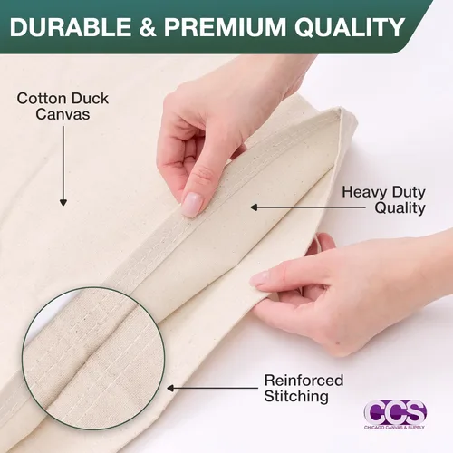 Miniatura 2 de CCS Lona Protectora de Lona para Pintura – Lona de Algodón Resistente Multiusos para Cortinas, Manteles, Telones de Fondo – Cubierta de Piso
