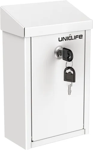 Miniatura 8 de Uniclife Caja para llaves para exterior, caja de donación de metal con cerradura de combinación, caja de sugerencias segura, buzón montado