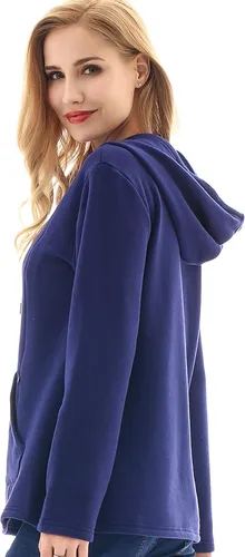 Miniatura 20 de Bearsland - Sudadera de lactancia y maternidad para mujer, con bolsillos y capucha