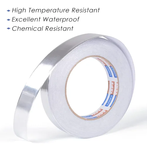Miniatura 2 de ADHES TAPE Cinta de papel de aluminio, resistente al calor, impermeable, 0.78 pulgadas x 164 pies, para HVAC, reparación, sellado, aislamiento