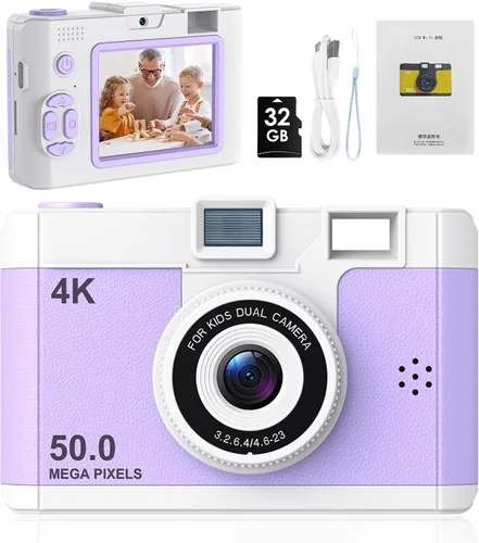 Miniatura 9 de Cámara para niños de 50.0 megapíxeles para niñas de 5 a 13 años con WiFi, MP3, grabación de video, videocámara digital para selfie para niños