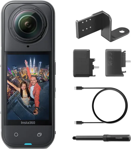 Miniatura 13 de Insta360 X5 Paquete Esencial - Cámara de acción 8K 360° impermeable, líder en poca luz, efecto de palo de selfie invisible, lente resistente