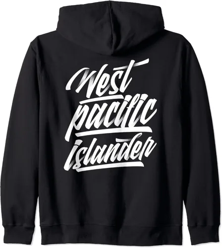 Miniatura 2 de West Pacific Islander - Sudadera con capucha con cremallera Guam Seal, Negro, S