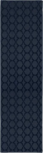 Miniatura 235 de Garland Rug Sparta - Alfombra antideslizante de polipropileno de 2 pies x 12 pies, color negro, ideal para salas de estar y pasillos, elegante