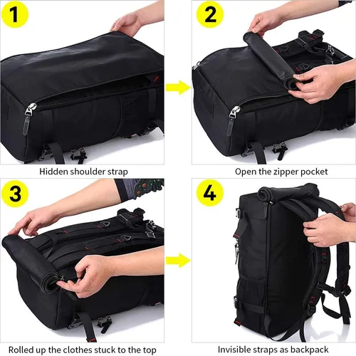 Miniatura 6 de Mochila de viaje para senderismo KAKA, para bolsa de dormir, exteriores, campamento y multipropósito N. 2020.