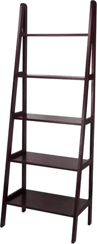Miniatura 8 de Casual Home Librería con forma de escalera de 5 estantes de madera 100% sólida, estándar, color expreso Espresso