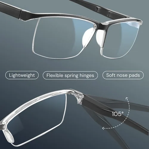 Miniatura 5 de Gaoye Executive Style Reading Glasses Men - Durable Readers with Blue Light Filtering- Comfortable Fit with TR90 Frames