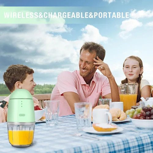Miniatura 6 de Mini procesador de alimentos – Procesador de alimentos inalámbrico y picador de alimentos pequeño portátil para carne, verduras, ensalada de frutas
