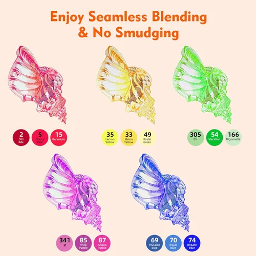 Miniatura 4 de HOMESILMO - Juego de bolígrafos de alcohol de 48 colores, bolígrafo de alcohol para adultos de doble punta, suministros de arte de bocetos mixtos