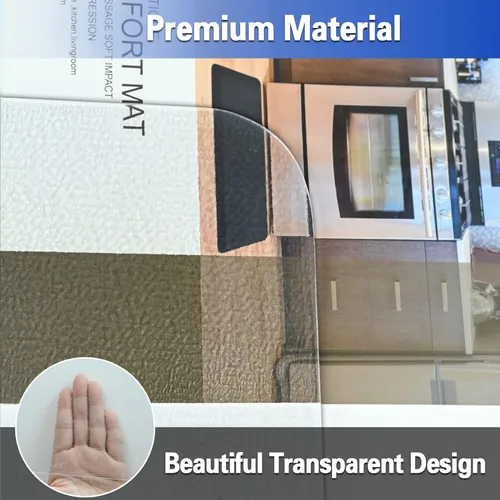 Miniatura 4 de Amyracel Tapete para silla de oficina para suelo de madera dura, tapete de escritorio para suelos de madera, tapete transparente para silla