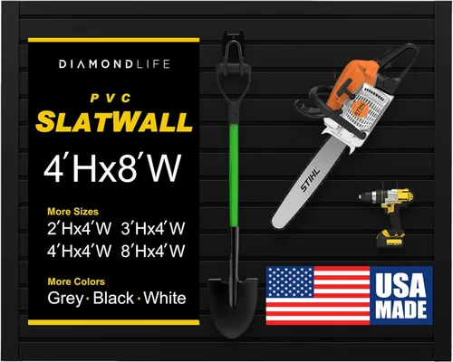 Miniatura 10 de Sistema de almacenamiento de PVC resistente de 8 x 4 pulgadas (con tapas y tornillos) – Paneles de pared de listones modulares para organizador