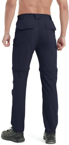 Miniatura 44 de Pantalones de senderismo para hombre, convertibles, con cremallera, ligeros, impermeables, de secado rápido, pesca al aire libre, viajes, safari