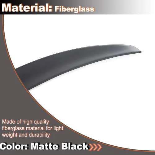 Miniatura 4 de Alerón trasero negro mate para BMW Serie 2 F22 F87 M2 Coupé 2014-2020 220i 228i 230i M235i M240i Tapa trasera de fibra de vidrio Highkick Wing Lip