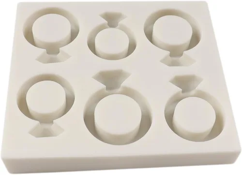 Miniatura 6 de Anillo de diamante de silicona para fondant, anillo de compromiso de boda, molde de caramelo de chocolate para decoración de pasteles de boda
