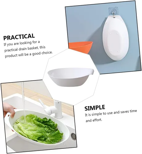 Miniatura 2 de Cabilock Cesta multifuncional para lavar frutas, escurridor de verduras, cuenco para lavadora de arroz, colador seguro y resistente