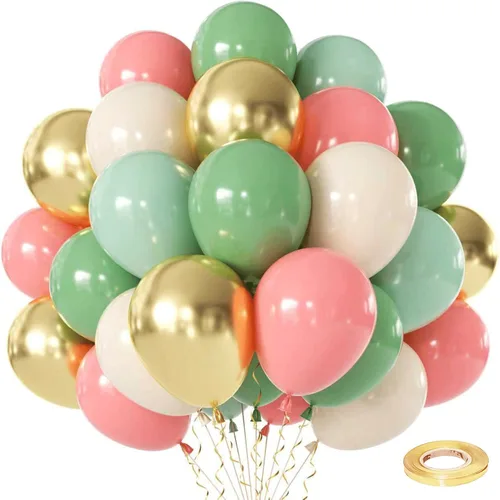 Miniatura 12 de Globos de confeti negro y dorado, paquete de 50 globos de látex metálicos y negros dorados para cumpleaños, graduación, aniversario, decoración