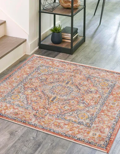 Miniatura 28 de Unique Loom Lola Collection - Alfombra tradicional (2 pies 2 pulgadas x 3 pies 1 pulgada, rectangular, azul/gris)