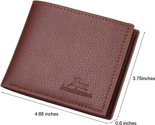 Miniatura 56 de Cartera delgada para hombre con monedero, cartera minimalista con cremallera, carteras plegables para hombre con tarjetero de crédito, cartera