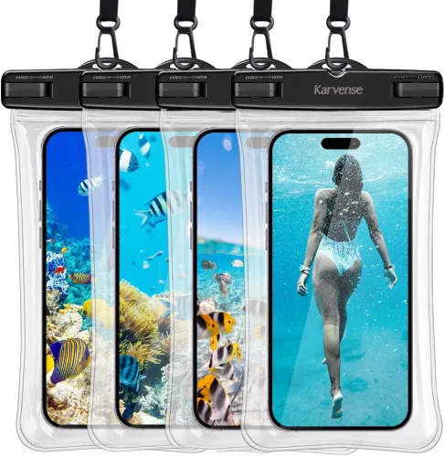 Miniatura 7 de Funda impermeable flotante para teléfono, bolsa impermeable con cordón para teléfono celular para iPhone, Samsung Galaxy, Pixel, bolsa seca