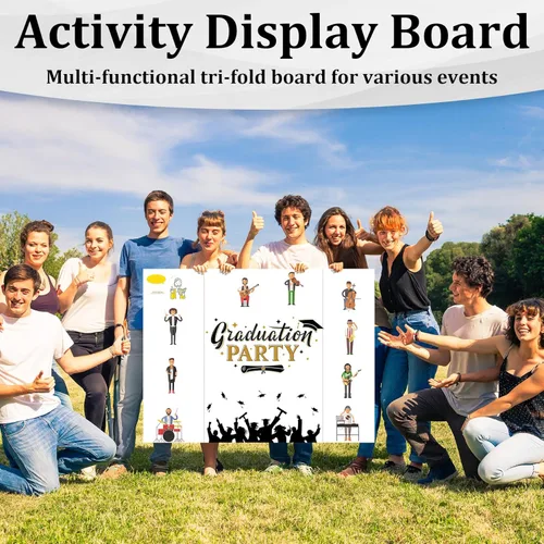 Miniatura 5 de Ndsox Paquete de 4 tableros de póster triples blancos de 36 x 48 pulgadas, cartón corrugado grande, para presentaciones de negocios, pósterboard