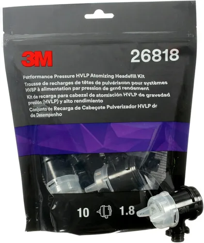 Miniatura 27 de 3M Performance Gravity HVLP Kit variado de cabezales atomizadores, 26730, tamaños 1.2, 1.3, 1.4, 1.6, 1.8, 2.0, para usar pistola pulverizadora