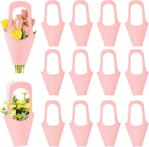 Miniatura 6 de Enorteen 30 bolsas de regalo de papel kraft con asa – Bolsas de regalo de ramo para Acción de Gracias, cumpleaños, bodas y regalos de fiesta