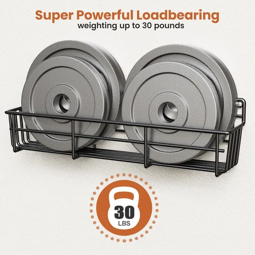 Miniatura 4 de Mystozer Paquete de 5 organizadores de especias para condimentos, montaje en pared, estante colgante con tornillo o adhesivo, estante organizador