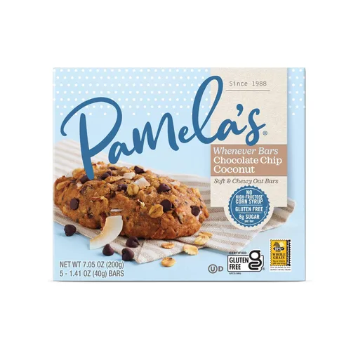Miniatura 5 de Pamela's - Barras Whenever sin gluten, almendra de arándano, especias de nuez pasa, limón arándano y coco con chispas de chocolate, 7.05 onzas