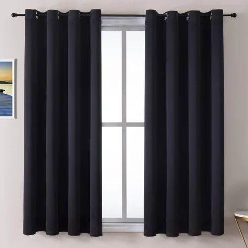 Miniatura 54 de ChrisDowa - Cortinas de cenefa pequeñas para cocina, cortinas cortas con ojales y aislamiento térmico para oscurecer la sala y habitación