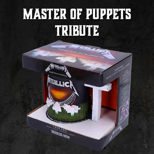 Miniatura 5 de Nemesis Now Metallica Master of Puppets Jarra, Resina Pintada a Mano, Arte de Álbum de Metal Oficialmente Licenciado, Inserción de Acero Inoxidable