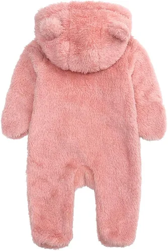 Miniatura 2 de Mono con forro polar para bebé recién nacido, overol cálido con capucha para bebé