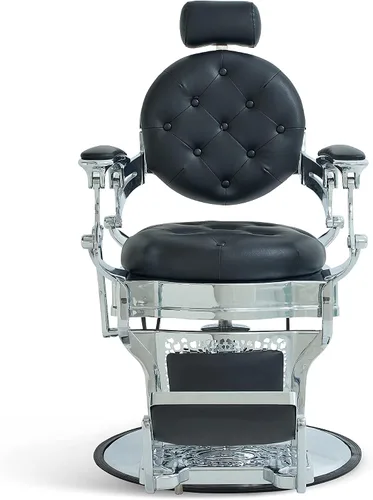 Silla de peluquero vintage para peluqueros Heavy Tattoo Shampoo Equipo de salón de belleza Plateado