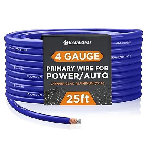 Miniatura 14 de InstallGear Cable de tierra de aluminio recubierto de cobre calibre 1/0 (25 pies) CAA - Cable principal automotriz, cable de alimentación y tierra