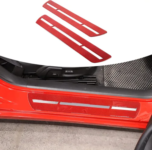 Miniatura 8 de Cubierta protectora de umbral exterior para puerta de automóvil, antiarañazos, compatible con Chevrolet Corvette C6 Z06 ZR1 2005-2013, fibra