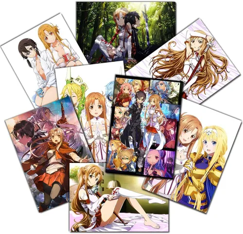 Miniatura 6 de Juego de 8 pósteres ePanda, de anime japonés