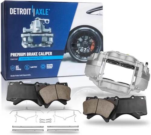Miniatura 33 de Detroit Axle - Kit de freno delantero para Dodge Ram 1500 Durango Dakota Chrysler Aspen Dakota Driver Side Disco Freno Pinza de freno de cerámica