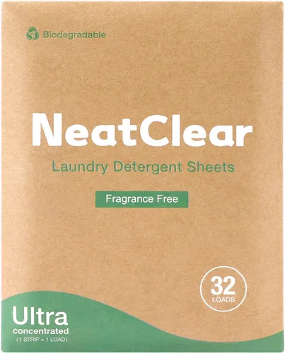 Miniatura 9 de Hojas de Detergente para Ropa - Tamaño de Viaje - Sin Fragancia 32 Tiras (32 Cargas) - Jabón Concentrado para Ropa sin Líquido - Sin Desorden