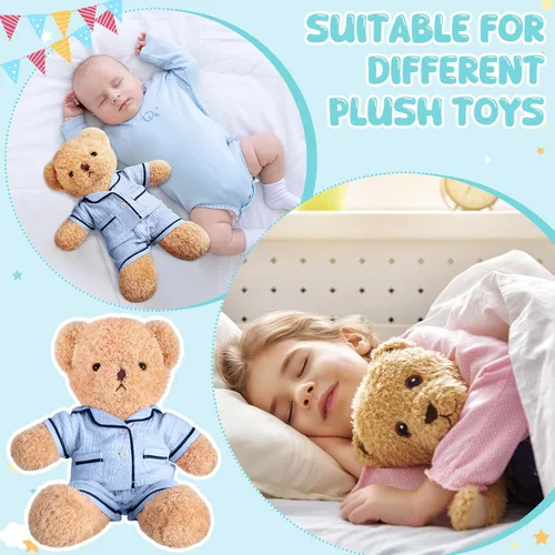 Miniatura 5 de Hungdao Bear Clothes - Pijamas para hacer tus propios trajes de animales, se adapta a la mayoría de accesorios de oso de 14 pulgadas (azul)