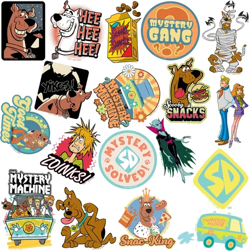 Miniatura 3 de Scooby-Doo! Paquete variado de calcomanías – 100 unidades troqueladas grandes calcomanías de vinilo de lujo para laptop, botella de agua, álbumes
