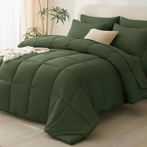 Miniatura 31 de CozyLux Juego de edredón tamaño individual XL, color beige, juego de cama de 5 piezas individual XL, juego de ropa de cama suave extra largo