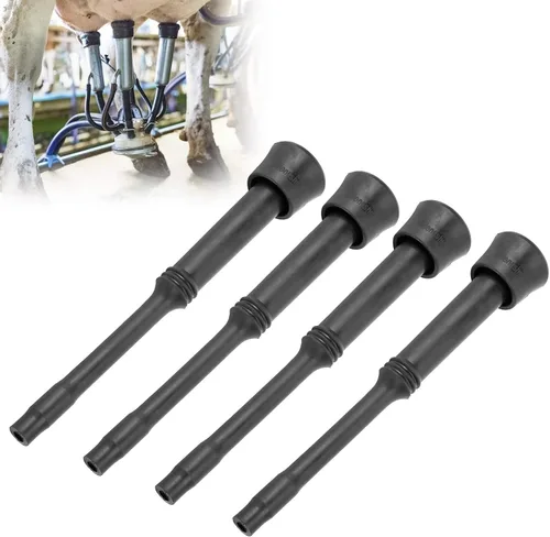 Miniatura 7 de Revestimientos para ordeñadoras, paquete de 4 piezas de revestimiento de leche de goma suave negra para inflado/revestimiento de ordeño