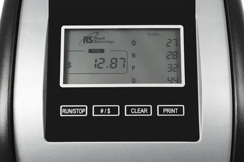 Miniatura 11 de Royal Sovereign Contador/clasificador eléctrico de monedas de 4 filas con tecnología patentada antiatascos y pantalla de conteo digital (FS-44N)